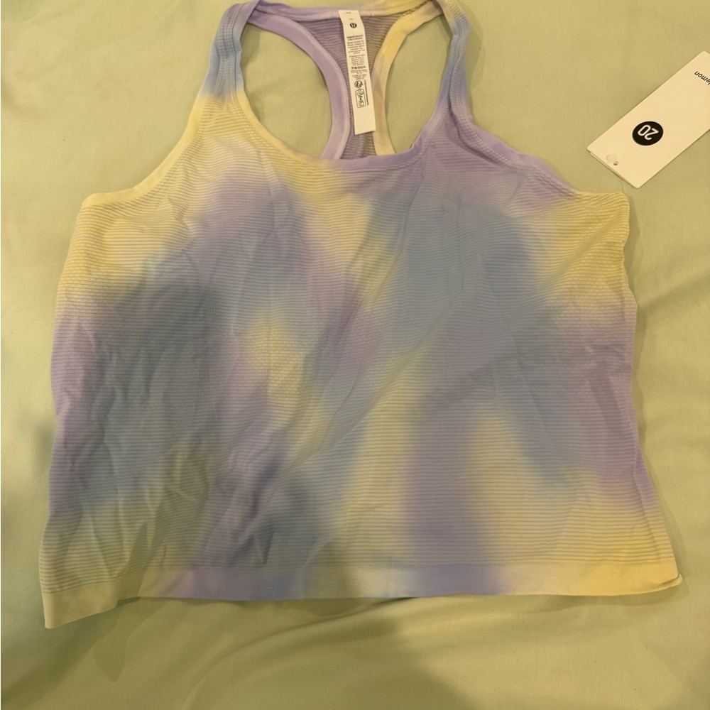 Lululemon Athletica Purple and Yellow Tank Top